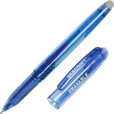 National Industries For the Blind 7520016580389 — SKILCRAFT Erasable Stick Pen - 0.7 mm Pen Point Size - Blue Gel-based Ink - Translucent Barrel - 12 / Dozen