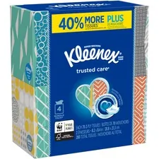 KIMBERLY CLARK KCC 50184 — Kleenex Trusted Care Tissues - 2 Ply - 8.20 x 8.40 - White - Soft, Strong, Absorbent, Durable - For Home, Office, School - 70 Per Box - 280 / Pack