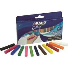 DIXON TICONDEROGA CO. DIX 10441 — Prang Pastello - Colored Paper Chalk - 3.3 Length - 0.4 Diameter - Assorted - 12 / Box