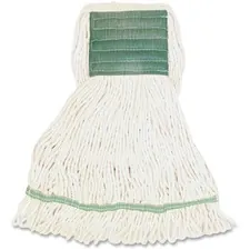 Genuine Joe GJO MWH5B — Joe GJOMWH5B, Synthetic Blend Medium Mophead, 1 Each, White - Synthetic Fiber, Cotton, Rayon