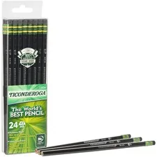 DIXON TICONDEROGA CO. DIX 13926 — Ticonderoga No. 2 Pencils - #2 Lead - Black Lead - Black Wood Barrel - 24 / Box