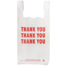 Genuine Joe GJO 11570 - Joe THANK YOU Plastic Bags - 11 Width x 20 mil Length - High