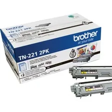 Brother TN2212PK — GENUINE STANDARD YIELD BLACK TONER- TWIN PACK (CONTAINS 2 OF TN221). TN221 2 PK