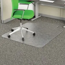 DEFLECTO DEF CM1123PB — Deflecto Earth Source 45x53 EconoMat Mat with Lip - Commercial, Carpet, Office - 53 Length x 45 Width x 0.10 Thickness - Clear