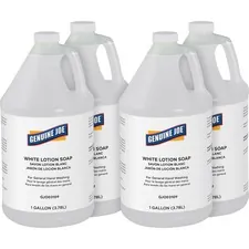 Genuine Joe GJO 03109CT — Joe Lotion Soap - 1 gal (3.8 L) - Ink Remover, Oil Remover, Dirt Remover, Grease Remover, Grime Remover, Carbon Remover - Hand, Skin - White - Pleasant Scent - 4 / Carton