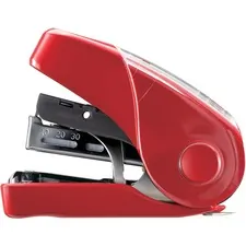 MAX Co LTD MXB HD10FL3RD — MAX Flat Clinch Mini Stapler - 25 Sheets Capacity - Red