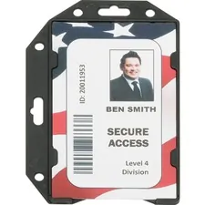 National Industries For the Blind 8455016660470 — SKILCRAFT RFID Shielded ID Card Holder - Horizontal, Vertical - 3.8 x 2.5 x - 12 / Dozen - Clear, Black - TAA Compliant
