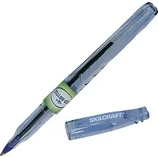 National Industries For the Blind 7520016827163 — SKILCRAFT Ballpoint Pen - TAA Compliant - Fine Pen Point - 0.7 mm Pen Point Size - Conical Pen Point Style - Blue - Transparent Blue Barrel - 12 / Dozen