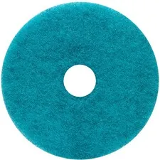 Genuine Joe GJO 18396 — Joe Burnish Floor Pad - 5/Carton - Round x 17 Diameter - Floor - 1200 rpm to 3000 rpm Speed Supported - Resin, Fiber - Blue