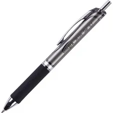 Integra ITA 36199 — Integra Retractable Gel Ink Pen - Medium Pen Point - 0.7 mm Pen Point Size - Retractable - Black Gel-based Ink - Black Barrel - Metal Tip - 12 / Dozen