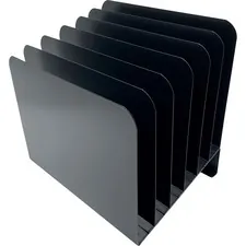 Huron HUR HASZ0156 — Huron Slanted Vertical Slots Desktop Organizer - 8 Compartment(s) - 10 Height x 9.8 Width x 11 Depth - Durable - Black - Steel - 1 Each