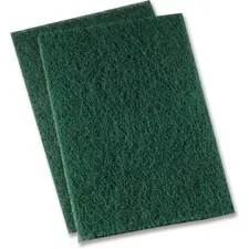 Genuine Joe GJO 18421 — Joe Heavy-duty Scouring Pad - 3.5 Width x 3.5 Depth - 15/Carton - Polyester Blend - Green