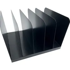 Huron HUR HASZ0145 — Huron Vertical Desk Organizer - 5 Compartment(s) - 7.8 Height x 11 Width x 12.5 Depth - Durable - Black - Steel - 1 Each
