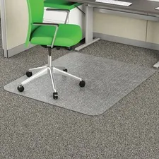 DEFLECTO DEF CM11142PB — Deflecto Earth Source 36x48 EconoMat Chair Mat - Commercial, Carpet - 48 Length x 36 Width x 0.10 Thickness - Rectangle - Clear