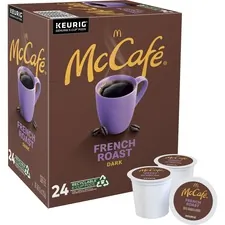 Keurig GMT 8042 — McCafe French Roast Coffee K-Cup - Compatible with Keurig Brewer - Caffeinated - French Roast - Dark/Bold - 24 / Box