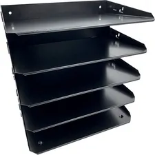 Huron HUR HASZ0149 — Huron Horizontal Slots Desk Organizer - 5 Compartment(s) - 12 Height x 8.8 Width x 12 Depth - Durable - Black - Steel - 1 Each
