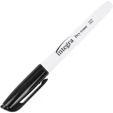 Integra ITA 18296 — Integra Dry-Erase Markers - Fine Marker Point - Bullet Marker Point Style - Black Alcohol Based Ink - Fiber Tip - 12 / Dozen