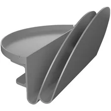 DEFLECTO DEF 400003 — Deflecto Standing Desk Desk File Organizer Grey - 2 Tier(s) - 7.1 Height x 12 Width x 10 Depth - Portable, Spring Loaded, Built-in Pen Tray - Gray - Acrylonitrile Butadiene Styrene (ABS) - 4 / Case