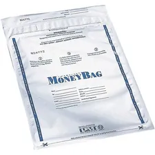 ICONEX ICX 94190068 — ICONEX 9x12 Disposable Deposit Bags - 9 Width x 12 Length - White - Plastic - 100/Pack - Money