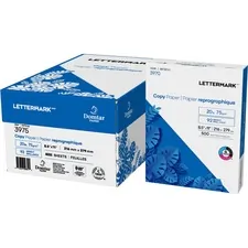 Domtar Inc DMR 3984 — Lettermark Inkjet, Laser Copy & Multipurpose Paper - Bright White, Black - 96 Brightness - Letter - 8 1/2 x 11 - 20 lb Basis Weight - 75 g/m² Grammage - 5000 / Carton - SFI - ColorLok Technology, Jam-free, Acid-free, Elemental Chlorine-free
