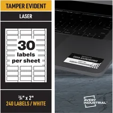 Avery Dennison AVE 60530 - Avery PermaTrack Tamper-Evident Asset Tag Labels - 0.75 Leng