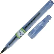 National Industries For the Blind 7520016827161 — SKILCRAFT Medium Point Ballpoint Stick Pens - TAA Compliant - Medium Pen Point - 0.5 mm Pen Point Size - Conical Pen Point Style - Black - Transparent Blue Barrel - 12 / Dozen