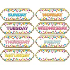 Ashley Productions Inc ASH 19006 — Ashley Magnetic Confetti Days Timesavers - Die-cut, Write on/Wipe off - 1 / Each - Multicolor