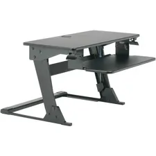 National Industries For the Blind 7110016810786 — SKILCRAFT Sit Stand Workstation - 35 lb Load Capacity - 36 Width - Wood, Steel - Black - TAA Compliant