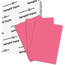 INTERNATIONAL PAPER SGH 075300 — Springhill 8.5x11 Printable Multipurpose Card Stock - Cherry - 92 Brightness - Letter - 8 1/2 x 11 - 110 lb Basis Weight - Smooth - 250 / Pack