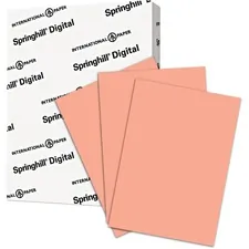 INTERNATIONAL PAPER SGH 085300 - Springhill 8.5x11 Printable Multipurpose Card Stock - Salmon