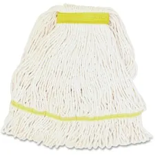 Genuine Joe GJO SWH1B — Joe GJOSWH1B, Narrow Band Blend Small Mophead, 1 Each, White - Synthetic, Rayon, Cotton, Fiber