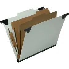 National Industries For the Blind 7530016816250 — SKILCRAFT 2/5 Tab Cut Letter Recycled Hanging Folder - 2 Folder Capacity - 8 1/2 x 11 - 2 Expansion - 2 Fastener(s) - 1 Fastener Capacity - Top Tab Location - Top Tab Position - 2 Divider(s) - Pressboard - 10 / Box - TAA Compliant