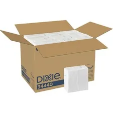 GEORGIA PACIFIC GPC 34440 — Dixie 2-Ply Dinner Napkins - 2 Ply - 1/8 Fold - 15 x 16 - White - Disposable - For Dinner, Restaurant, Lodging, Healthcare, Table - 126 / Pack