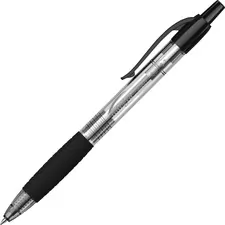 Integra ITA 36201 — Integra Retractable 0.7mm Gel Pen - Medium Pen Point - 0.7 mm Pen Point Size - Retractable - Black Gel-based Ink - Black Barrel - 12 / Dozen