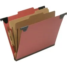 National Industries For the Blind 7530016816534 — SKILCRAFT 2/5 Tab Cut Letter Recycled Hanging Folder - 1 Folder Capacity - 8 1/2 x 11 - 2 Expansion - 2 Fastener(s) - 1 Fastener Capacity - Top Tab Location - Top Tab Position - 2 Divider(s) - Pressboard - 10 / Box - TAA Compliant