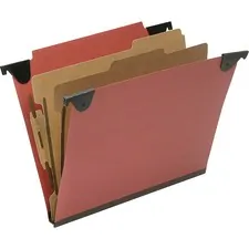 National Industries For the Blind 7530016815828 — SKILCRAFT Straight Tab Cut Letter Recycled Hanging Folder - 2 Folder Capacity - 8 1/2 x 11 - 2 Expansion - 2 Fastener(s) - 1 Fastener Capacity - Top Tab Location - 2 Divider(s) - Pressboard - 10 / Box - TAA Compliant