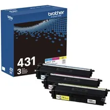 Brother TN4313PK — BROTHER GENUINE STANDARD-YIELD COLOR TONER CARTRIDGE THREE PACK TN431 3PK -INCLU