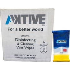 Banana Products LLC BPL AKWIPEX50 - Aktive DisinfectingCleaning Wipes - Wipe - 5.50 Width x 7.50