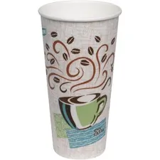 GEORGIA PACIFIC DXE 5320CD — Dixie PerfecTouch Insulated Paper Hot Coffee Cups by GP Pro - 20 fl oz - 500 / Carton - White, Green, Brown - Paper - Hot Drink