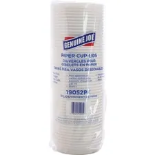Genuine Joe GJO 19052 — Joe Raised Siphole Hot Cup Lids - Round - 50 / Pack - White