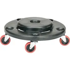 National Industries For the Blind 7240016811787 — SKILCRAFT 20-55 Gallon Can 5-wheeled Round Dolly - 350 lb Capacity - 5 Casters - Plastic - 17.8 Length Height - Black, Gray - 1 Each