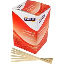 Genuine Joe GJO 03168 — Joe Wooden Stirrers - 7 Length - Wood - 1000 / Box - Woodgrain