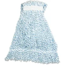 Genuine Joe GJO LBW1B — Joe Hygrade Blue Stripes 4-ply Mophead - Rayon, Yarn