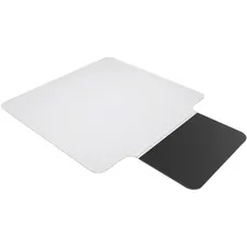 E.S. ROBBINS ESR 184619 — ES Robbins Sit or Stand Low Pile Mat - Low Pile, Hard Floor, Laminate Floor, Wood Floor, Tile Floor, Home, Office - 53 Length x 36 Width - Lip Size 20 Length x 18 Width - Rectangle - Foam - Clear