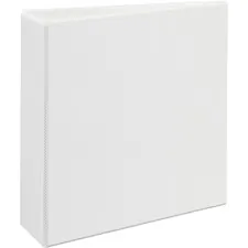 Avery Dennison 05604 — Avery® Heavy-duty Nonstick View Binder - 3 Binder Capacity - Letter - 8 1/2 x 11 Sheet Size - 600 Sheet Capacity - 3 x Slant D-Ring Fastener(s) - 4 Internal Pocket(s) - Poly - White - Recycled - Gap-free Ring, Non-stick, Clear Overlay, Exposed Rivet, Stacked Pocket, Heavy Duty, PVC-free - 1 Each
