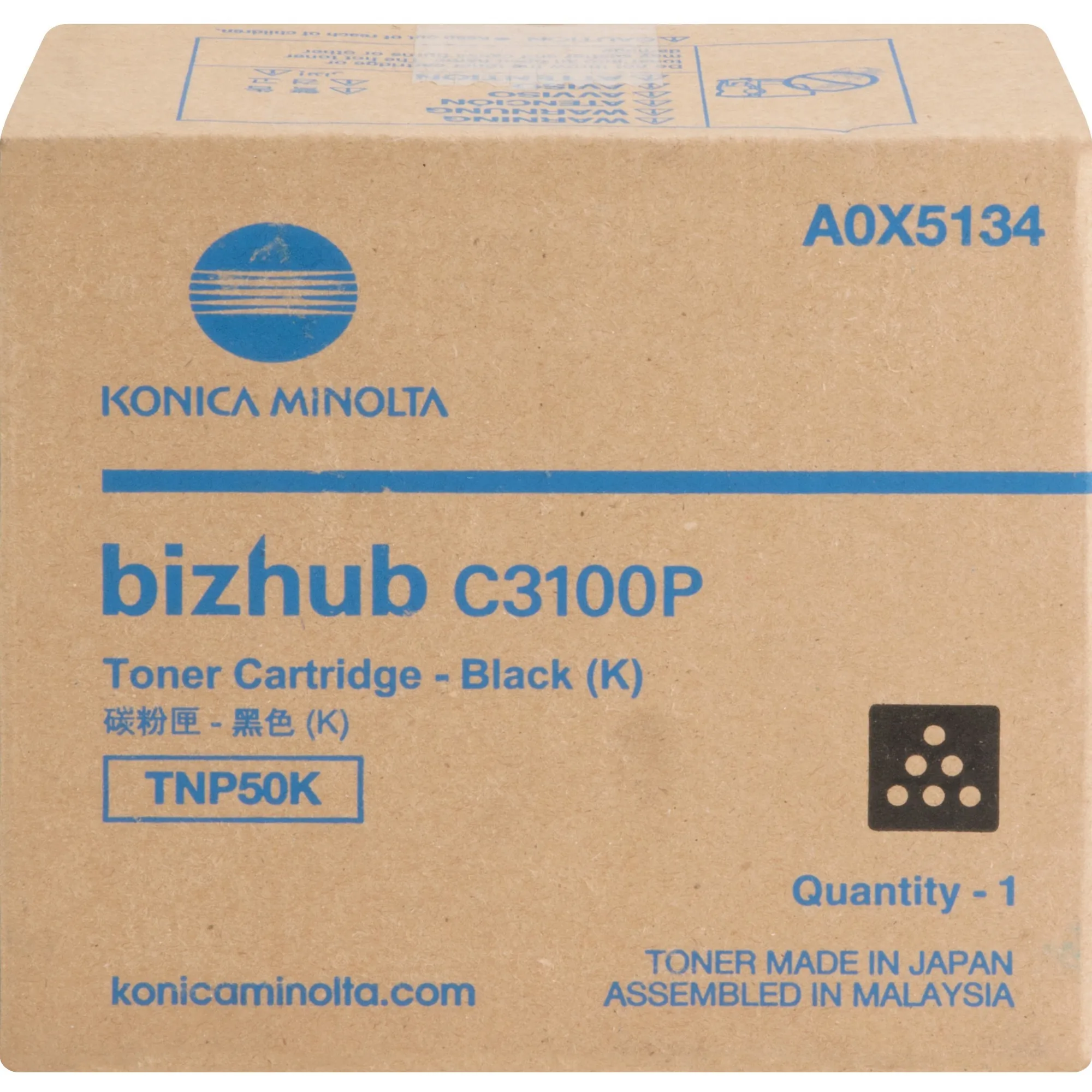 KONICA MINOLTA A0X5134 — KONICA MINOLTA TNP50K BLACK TONER
