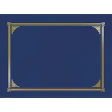 GEOGRAPHICS GEO 45332H — Geographics Letter, A4+ Recycled Certificate Holder - 8 1/2 x 11 , 10 x 8 , 8 17/64 x 11 11/16 - Linen - Navy Blue - 30% Recycled - 6 / Pack