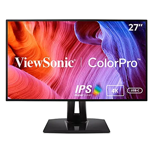 VIEWSONIC VP2768A-4K — 27IN 4K UHD COLORPRO DESIGN MONITOR WITH USB-C,3840 X 2160 RESOLUTION.