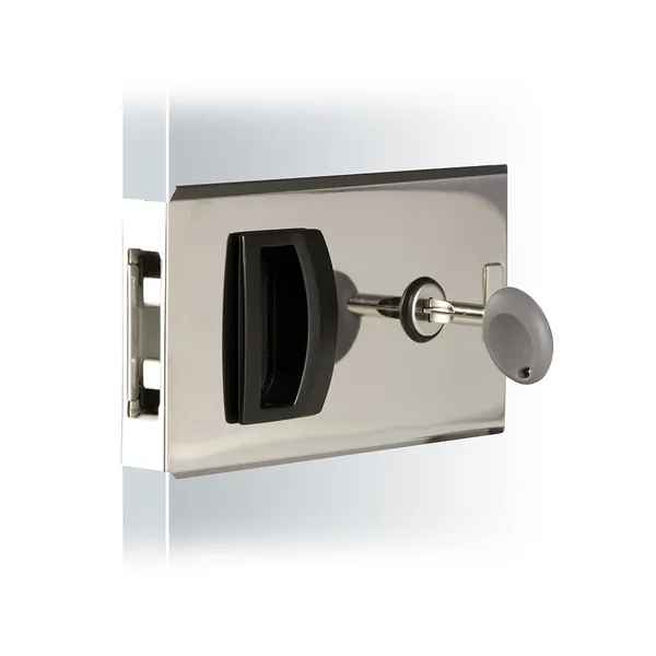 Southco MF-01-110-60 — Southco Flush Sliding Door Latch - Square - Aluminum