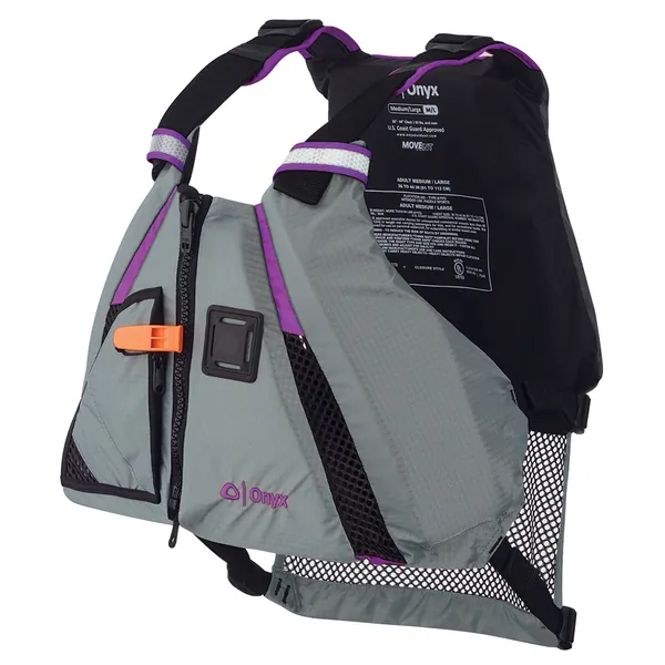 Onyx Outdoor NWCWR-68640 — Onyx MoveVent Dynamic Paddle Sports Vest - Purple-Grey - Medium-Large